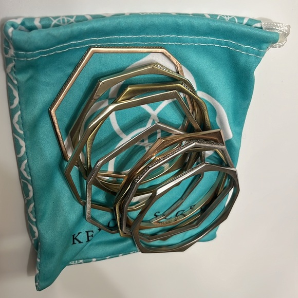 Kendra Scott Bangle Set 10 pcs rose gold, silver, gold - Picture 3 of 3